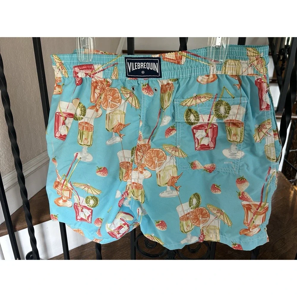 Men's Size XL Vilebrequin Swim Shorts Trunks Drinks/Cocktail's Fruit Unlined